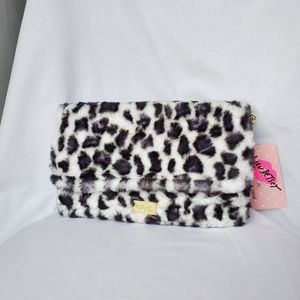 Betsey Johnson Animal Print  Faux Fur Crossbody